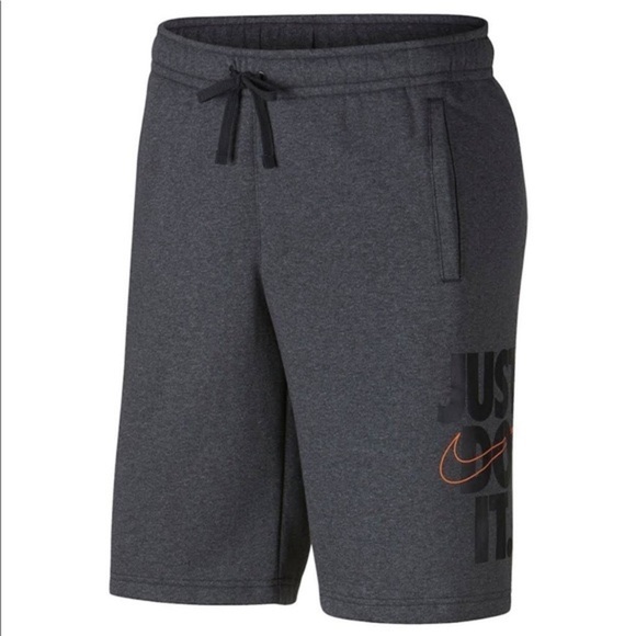 [Nike] Gray Fleece Jogger Shorts - Picture 1 of 4